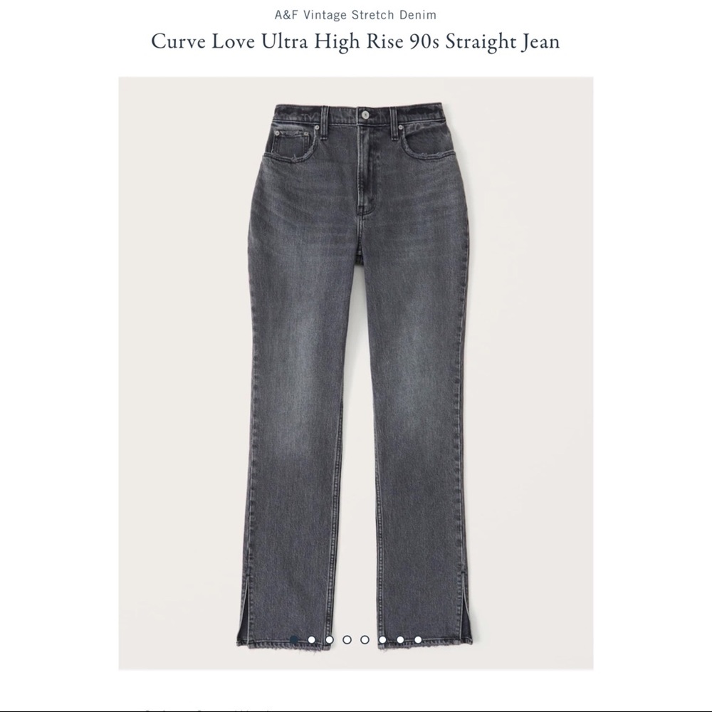 NWOT A&F Curve Love Ultra High Rose 90s Straight Jeans